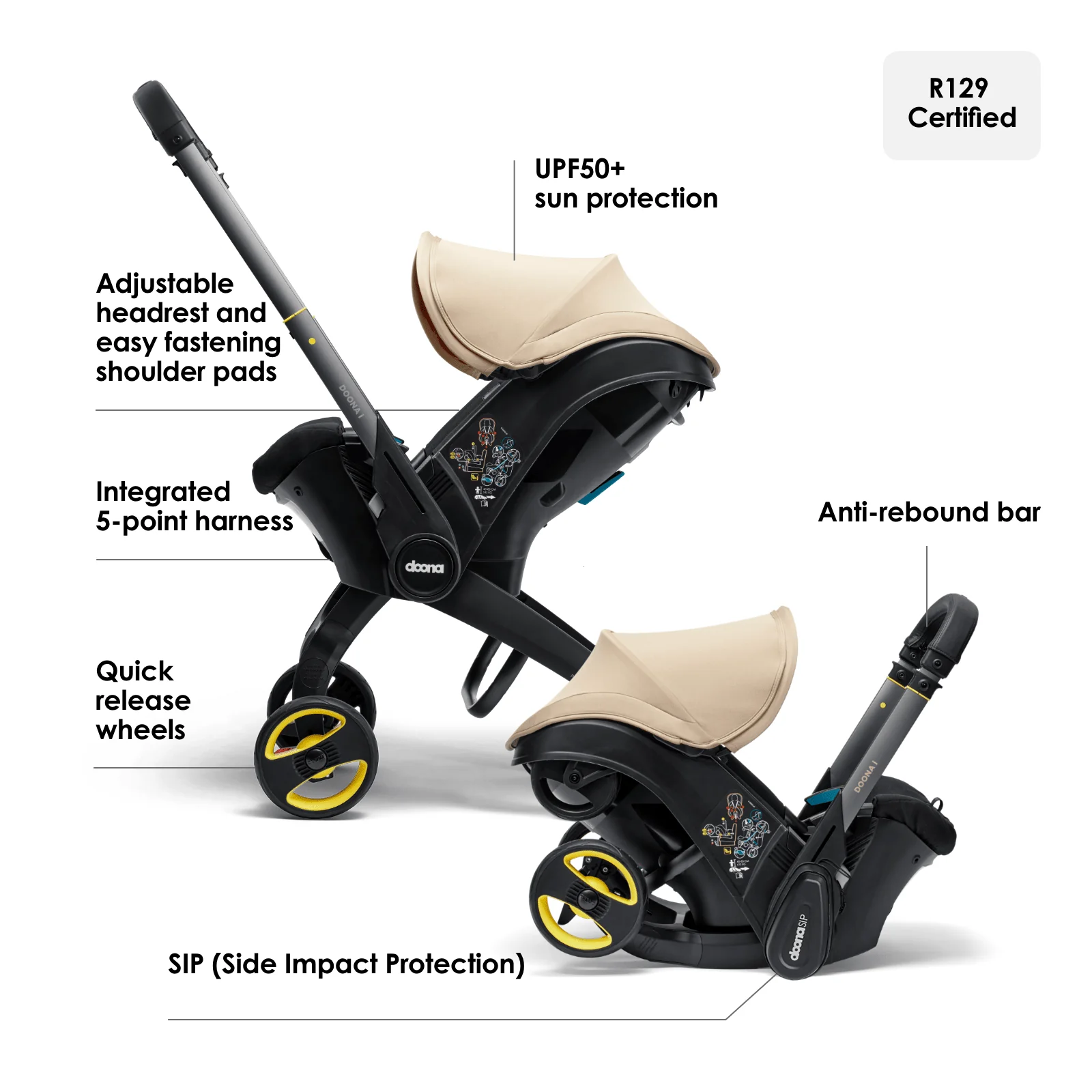 Doona i Car Seat & Stroller Sahara Sand - Image 3